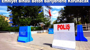 Darende Emniyet Müdürlüğü Binasına Beton Bariyer Önlemi