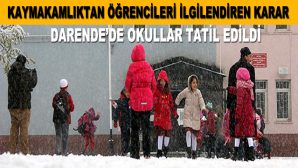 Darende’de Bugün Okullar Tatil!
