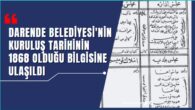 Darende Belediyesi’nin Kuruluş Yılının 1868 Olduğu Duyuruldu